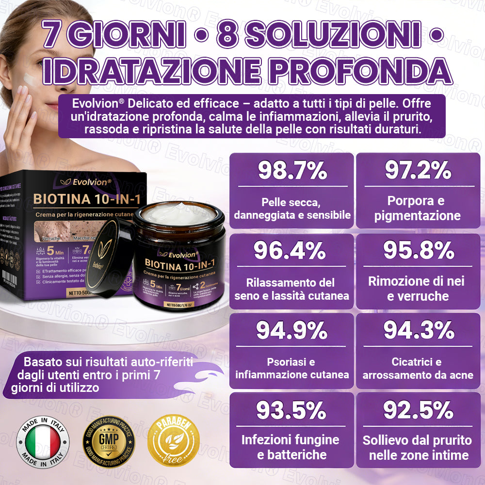 Prodotto e spedito dall’Italia ✨Evolvion® Biotin 10-in-1 Skin Restoration Cream 🌻🌻