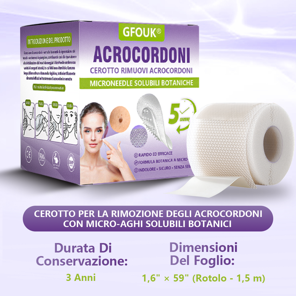GFOUK® Cerotto con microaghi dissolvibili a base vegetale per la rimozione dei fibromi penduli🌿