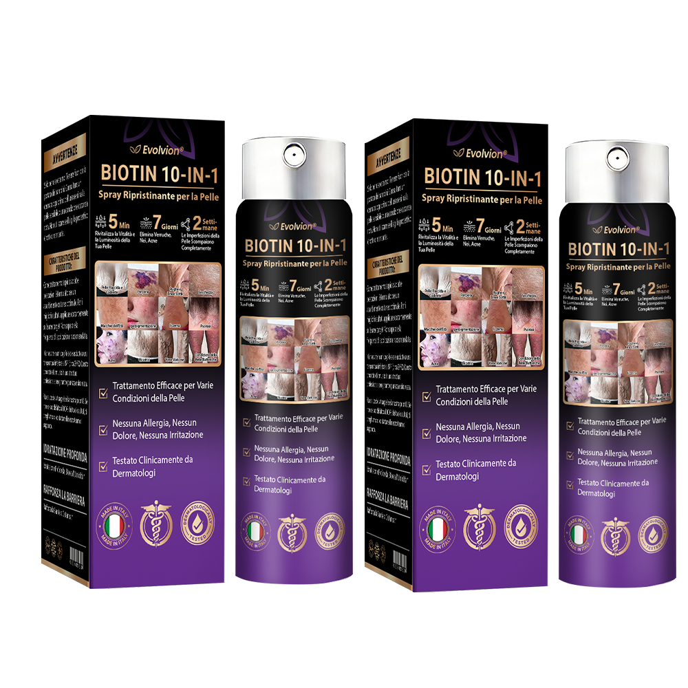 Prodotto e spedito dall’Italia ✨Evolvion® Spray Riparatore Cutaneo Biotina 10-in-1 🎉-up