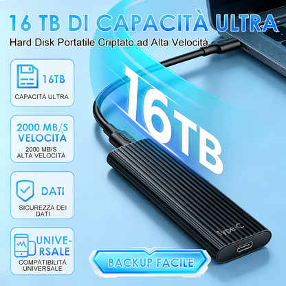 🏆 Offerta Flash ⚡ Oltre 50.000 venduti! Quasi esaurito — 🔥 SSD portatile mini Type-C ad alta capacità da 16TB 🛡️