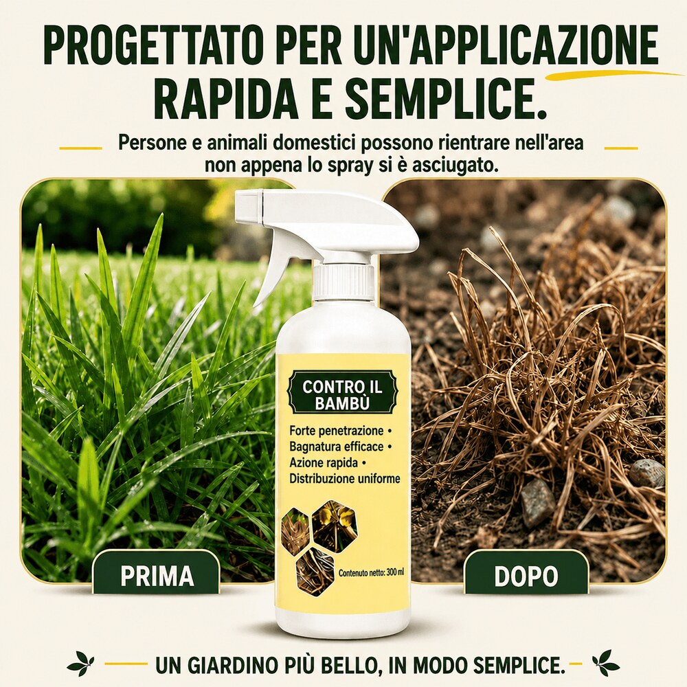 Erbicida naturale ad azione rapida con protezione a lunga durata🌱