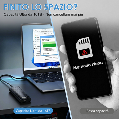 🏆 Offerta Flash ⚡ Oltre 50.000 venduti! Quasi esaurito — 🔥 SSD portatile mini Type-C ad alta capacità da 16TB 🛡️