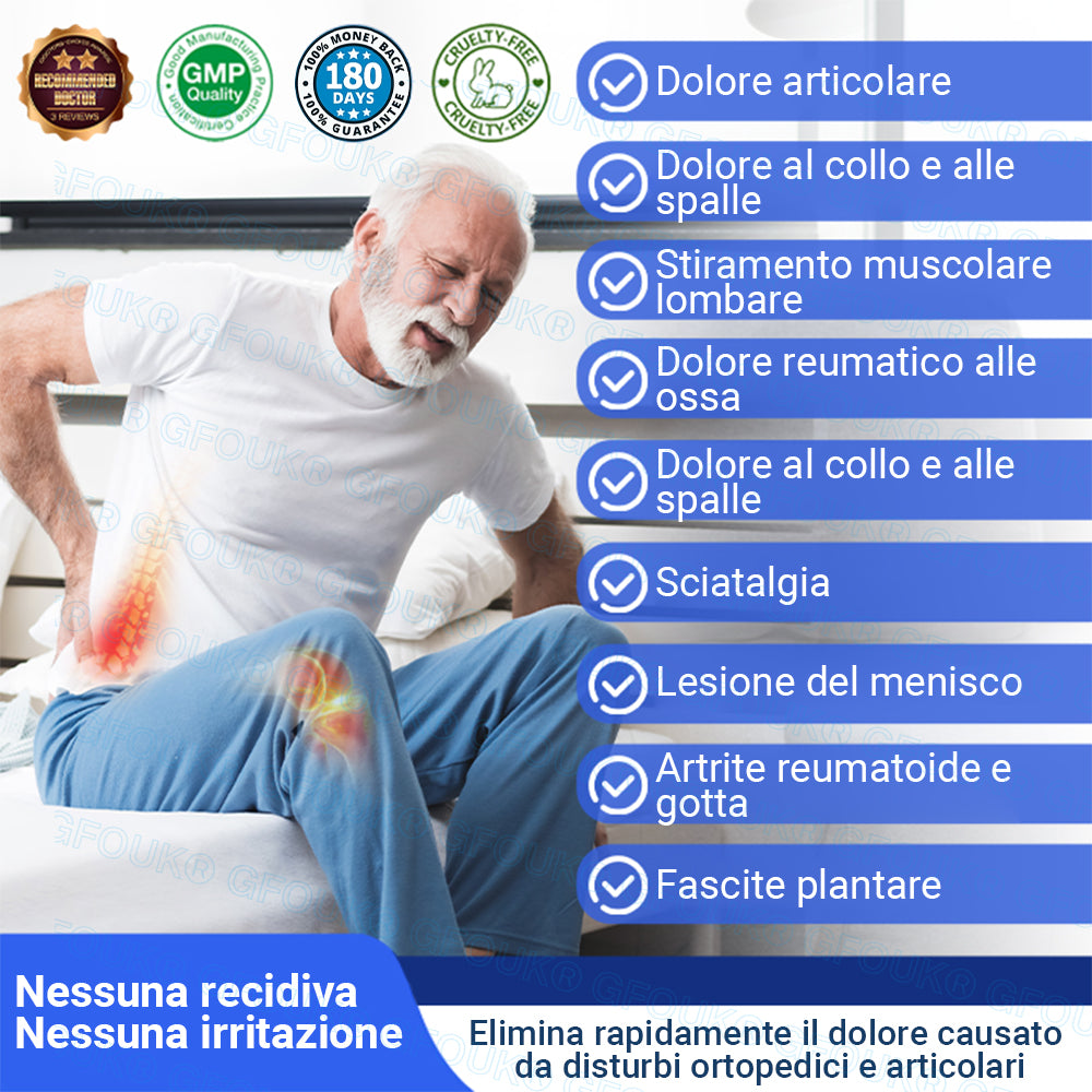𝐎𝐟𝐟𝐢𝐜𝐢𝐚𝐥 𝐒𝐭𝐨𝐫𝐞 🇮🇹 | GFOUK® BPC-157 × NSAID Gel Antiartrite 10-in-1 a Penetrazione Rapida e Senza Oli (Tratta Artrite, Neuropatia, Reumatismi, Infortuni Sportivi e Altro) 🔥