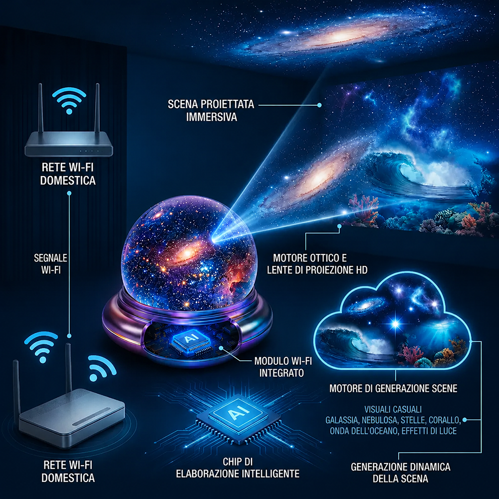 🔮Night Light Projector - Smart Holographic Star Projector