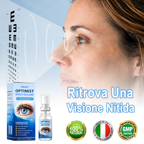 Rekulo® OptiMist Spray Oculare ✅ Per occhi secchi, visione offuscata,presbiopia e cataratta 👀