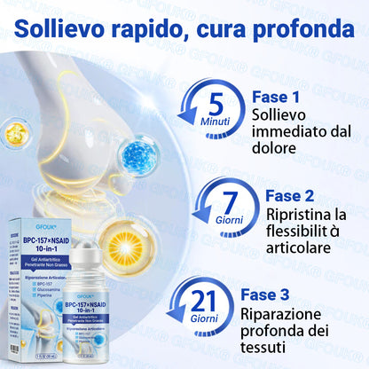 𝐎𝐟𝐟𝐢𝐜𝐢𝐚𝐥 𝐒𝐭𝐨𝐫𝐞 🇮🇹 | GFOUK® BPC-157 × NSAID Gel Antiartrite 10-in-1 a Penetrazione Rapida e Senza Oli (Tratta Artrite, Neuropatia, Reumatismi, Infortuni Sportivi e Altro) 🔥