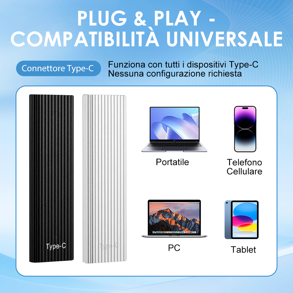 🏆 Offerta Flash ⚡ Oltre 50.000 venduti! Quasi esaurito — 🔥 SSD portatile mini Type-C ad alta capacità da 16TB 🛡️