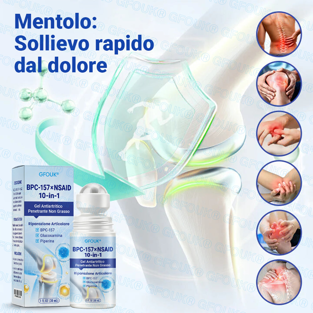 𝐎𝐟𝐟𝐢𝐜𝐢𝐚𝐥 𝐒𝐭𝐨𝐫𝐞 🇮🇹 | GFOUK® BPC-157 × NSAID Gel Antiartrite 10-in-1 a Penetrazione Rapida e Senza Oli (Tratta Artrite, Neuropatia, Reumatismi, Infortuni Sportivi e Altro) 🔥
