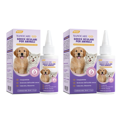 👩‍⚕️GFOUK® Gocce Oculari NanoCare per Animali ☑️ Allevia congiuntivite, secchezza oculare, cataratta e cheratite 🐶