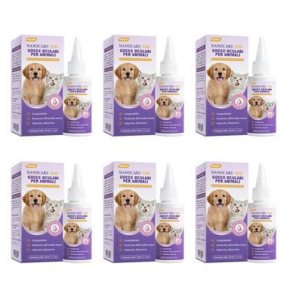 👩‍⚕️GFOUK® Gocce Oculari NanoCare per Animali ☑️ Allevia congiuntivite, secchezza oculare, cataratta e cheratite 🐶