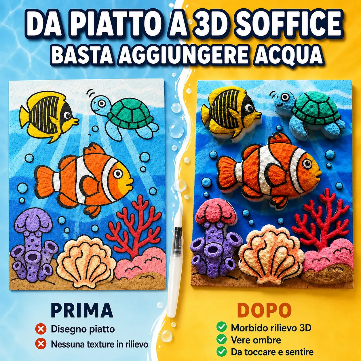 IEY® Carta 3D a Texture Soffice 🌼